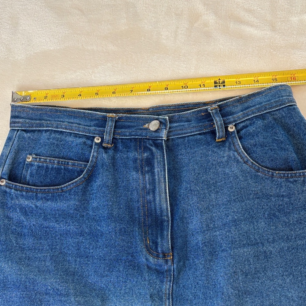 Vintage Classic Bill Blass Blue Denim Skirt - Casual Women's Denim Mini -10 - Picture 12 of 14